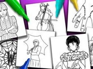 Wednesday Addams Coloring Game