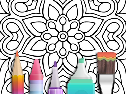 Mandala Coloring Book Online Game - Relaxing Coloring Puzzle