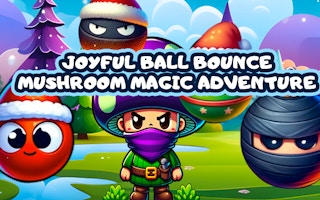 Joyful Ball Bounce: Mushroom Magic Adventure Platformer