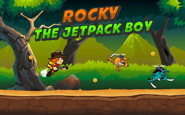 Rocky the Jetpack Boy - Adventure Flight Game