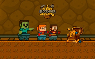 2 Player Blockprojectiler Escape: projectile Cart Run