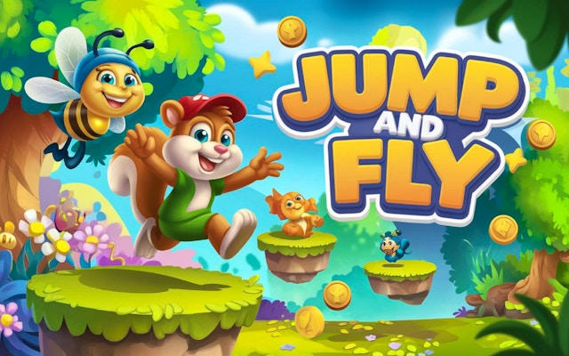 Jump and Fly - Squirrel & Bee Adventure Game