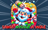 Santa defeat a Mole - Christmas Arcade Game